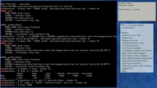 Arch Linux installation recording to kernel 5.8.12-arch1-1 (core) смотреть онлайн