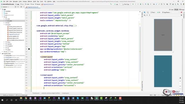 Android Development Tutorial - New Uber Clone #26 Driver App Design Request Layout смотреть онлайн