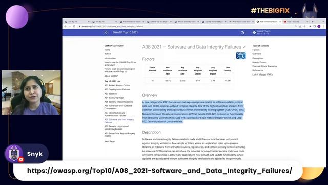 The Big Fix. OWASP TOP 10 Snyk Learn Path (Data Integrity & Logging and Monitoring) смотреть онлайн