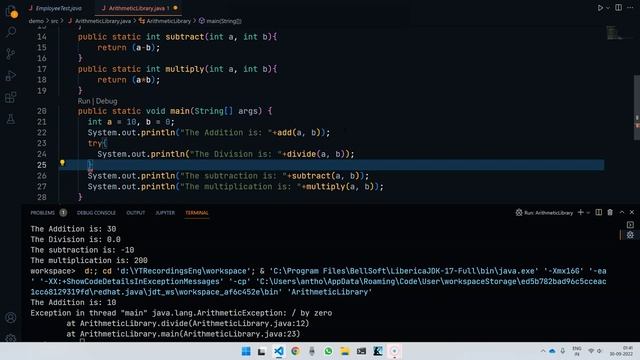 Core Java | Simple way of handling exceptions | try and catch basics смотреть онлайн