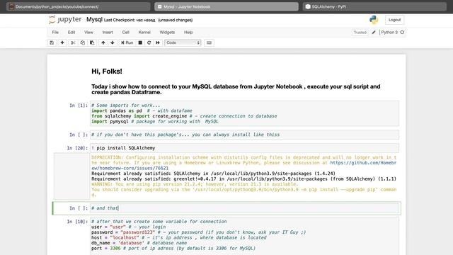 How to connect to MySQL from Jupyter Notebook смотреть онлайн