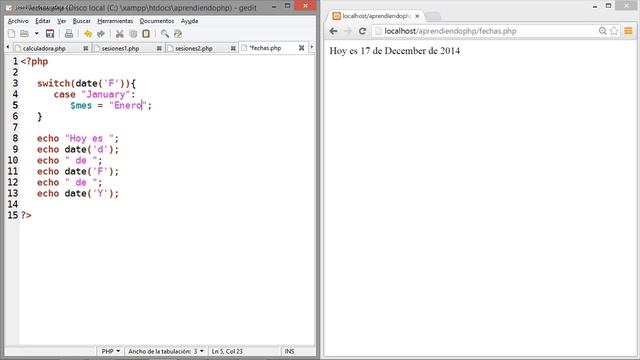 Curso de PHP 30 Ejercicio con fechas смотреть онлайн