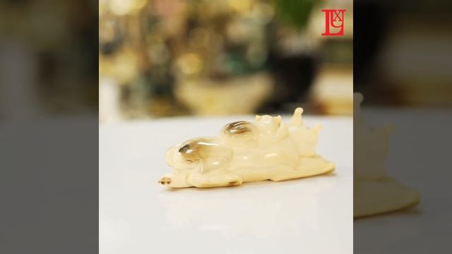 Cувенир из бивня мамонта "Рысь с детенышем" смотреть онлайн