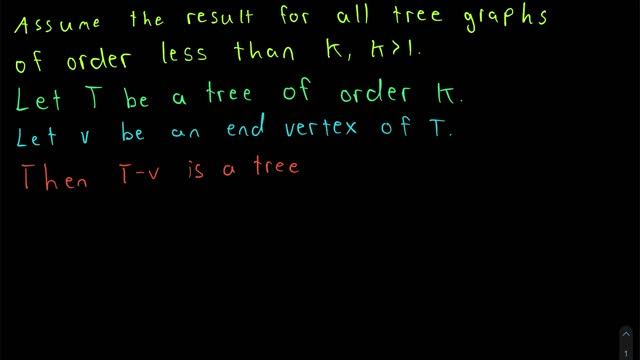 Proof: Tree Graph of Order n Has Size n-1 | Graph Theory смотреть онлайн