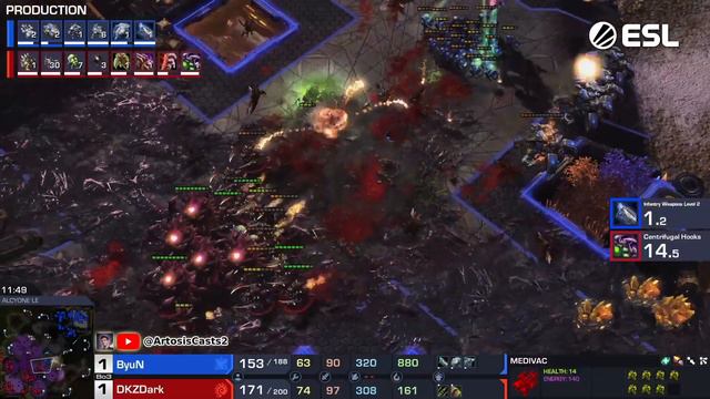 Ghosts vs Ultralisks - Byun vs Dark - (StarCraft 2) смотреть онлайн