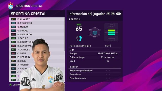 PES 2020 : SPORTING CRISTAL (FACES REALES) смотреть онлайн