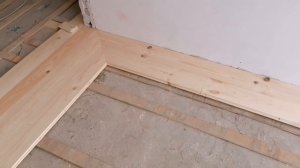 Деревянный пол на бетонном основании. Укладка ёлочкой.