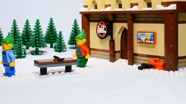 Lego Simpsons and Batman Christmas. How Homer tried to steal Christmas donuts from Santa Workshop. смотреть онлайн