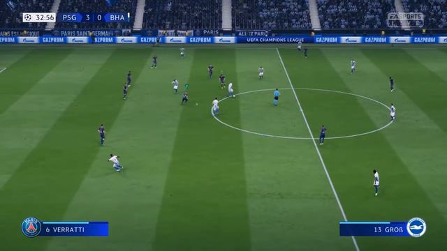 Paris vs Brighton UEFA champions league Fifa 19 gameplay 😎 смотреть онлайн