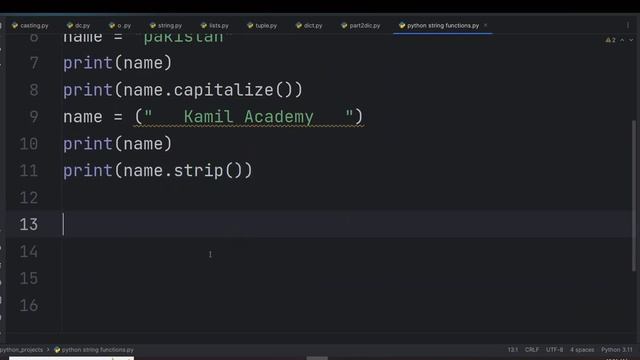 Python String Methods / Functions with Examples (Class 18) смотреть онлайн