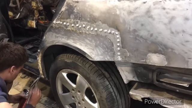 Mercedes-Benz E211 Замена задней арки,Покраска смотреть онлайн