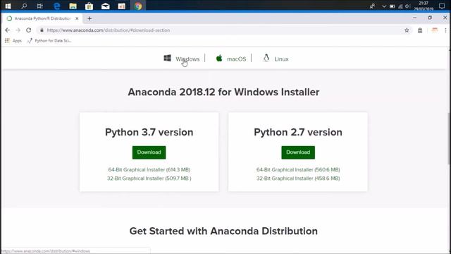 Download Anaconda Python 3.7 for Windows смотреть онлайн