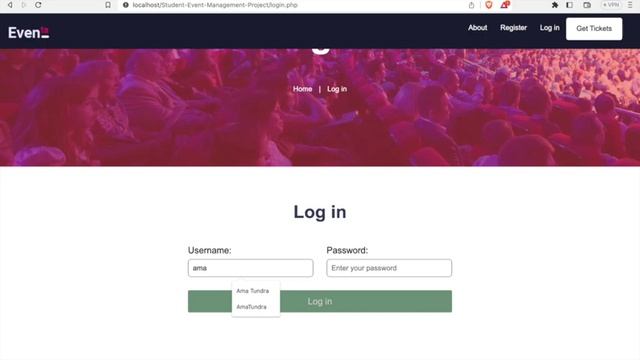 php event management project смотреть онлайн
