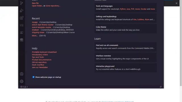 8- Node JS - Visual Studio Code (VSC)