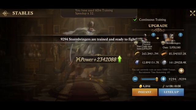 - GoG - Part 2 Upgrade 2.4M T12 Charging Cossacks to T13 Stormbringers - Use 550k/9K Hours Speeds - смотреть онлайн