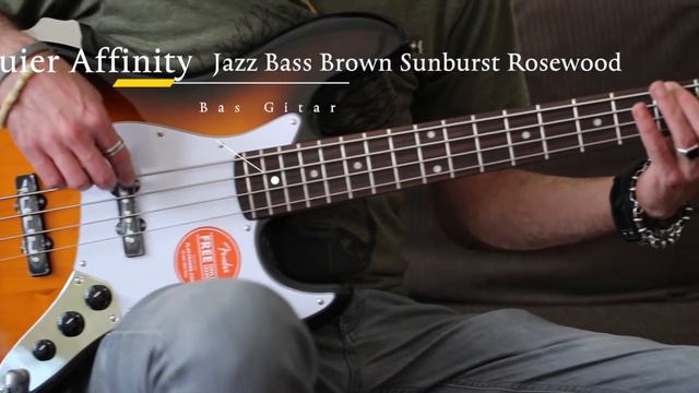 Squier Affinity Jazz Bass Brown Sunburst Rosewood смотреть онлайн