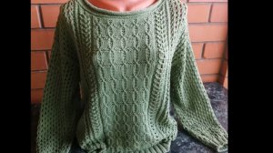 МК Женский джемпер спицами "Весенняя мелодия" часть-2