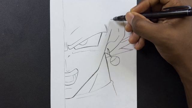 Anime sketch | how to draw black goku half easy step-by-step смотреть онлайн