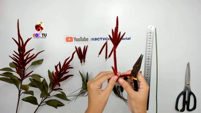 ABC TV | How To Make Burgundy Amaranth Flower - Craft Tutorial