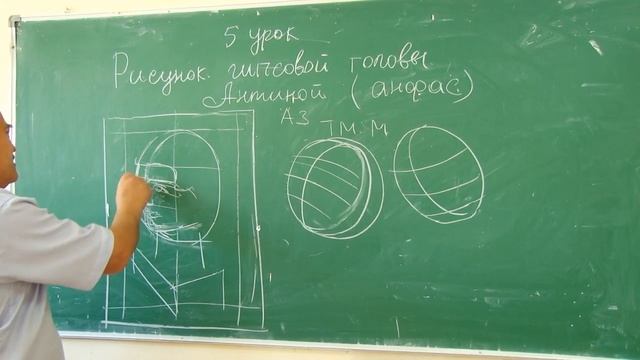 Урок 5. Част 2. Рисунок гипсовой головы императора Адриана — Антиноя. смотреть онлайн