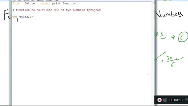 Python: Function to calculate GCD of two Numbers , Greatest common divisor, very important program смотреть онлайн