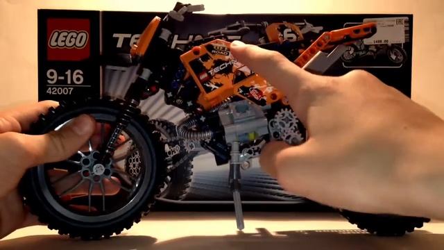 Lego Technic 42007 Кроссовый мотоцикл смотреть онлайн