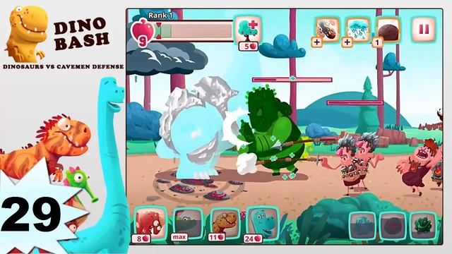 Dino Bash Dinosaurs Vs Cavemen Defense EP 29 Levels 83 84