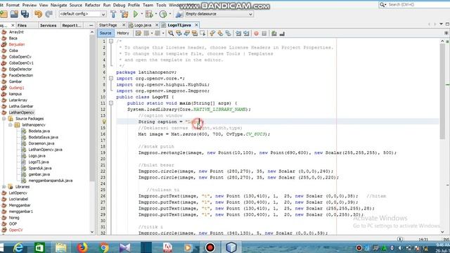 Tutorial membuat Logo sederhana menggunakan OpenCv pada Java #unwira смотреть онлайн