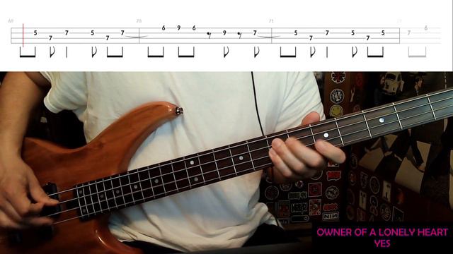 Owner Of A Lonely Heart by Yes - Bass Cover with Tabs Play-Along смотреть онлайн