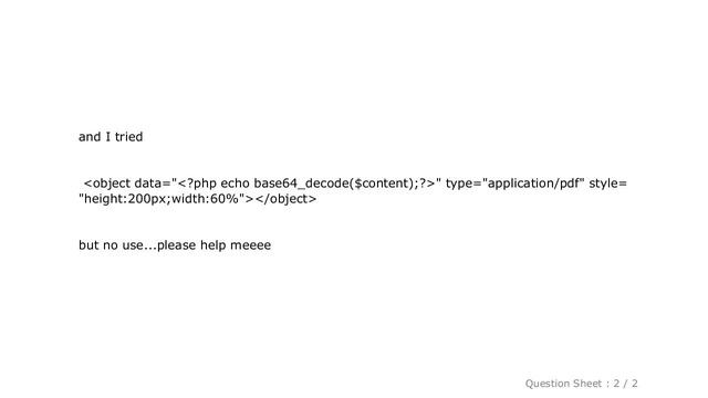 HTML : Display pdf blob file from database смотреть онлайн