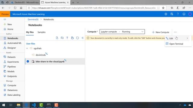How can you collaborate on Jupyter Notebooks using Azure Machine Learning studio? (17 of 28) смотреть онлайн
