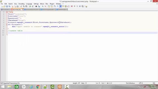 PHP AND MYSQLI part1(Connect,Create database, Create table, and insert into table смотреть онлайн