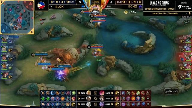 MPL PH S12 - LOWER BRACKET FINALS - ECHO vs BLCK - GAME 3 смотреть онлайн