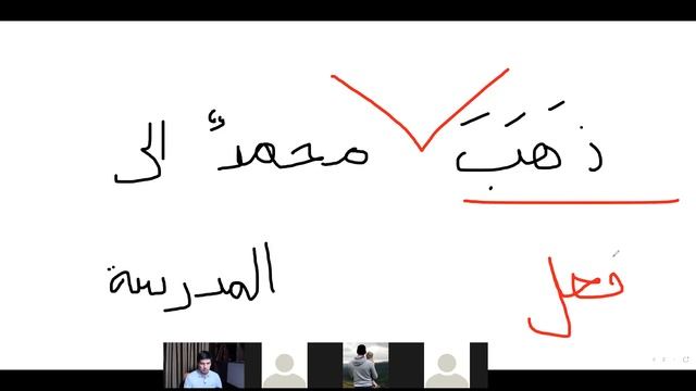 Глагольное предложение в арабском языке  ( фрагмент с урока) جملة الفعلية