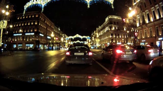Новогодний Невский проспект. Санкт-Петербург // Nevsky prospect St. Petersburg смотреть онлайн