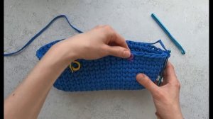 Объемный узор. Сумка-Шоппер. Вязание крючком.