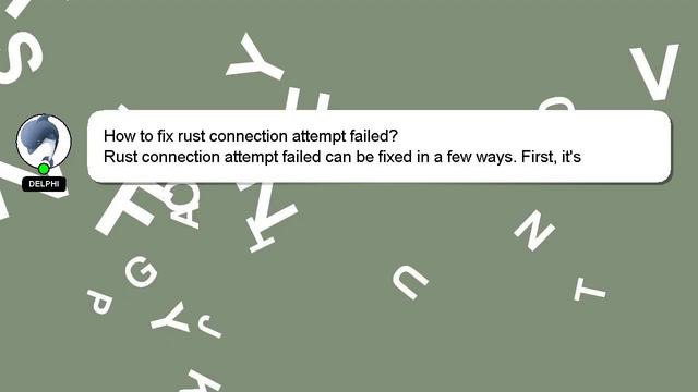 How to fix rust connection attempt failed? смотреть онлайн