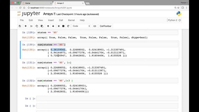 Array - Boolean indexing of arrays смотреть онлайн