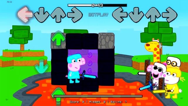 Minecraft Speedrunner Peppa Vs 4 Hunters Animation - fnf смотреть онлайн