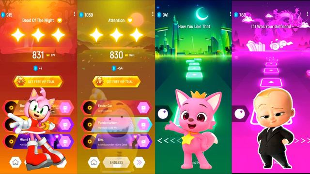 Sonic Amy Rose - Oddbods Bubbles - Pinkfong - Baby Boss ||| Tiles Hop EDM Rush смотреть онлайн