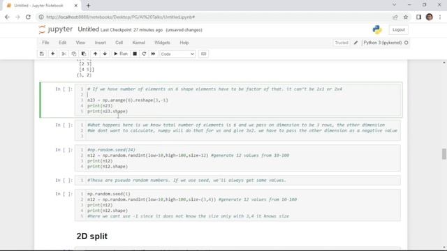 3 Advanced Python | Numpy | 2D Split | 2D Stack |Talks ai смотреть онлайн
