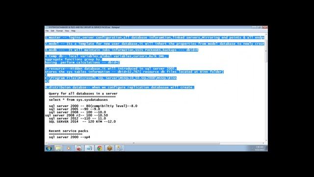 SQL DBA-System Database & Transaction Log By RVH Technologies смотреть онлайн