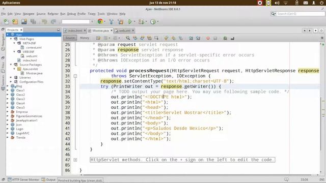 #1-Ajax & JEE(Mostrar Servlet en Div) смотреть онлайн