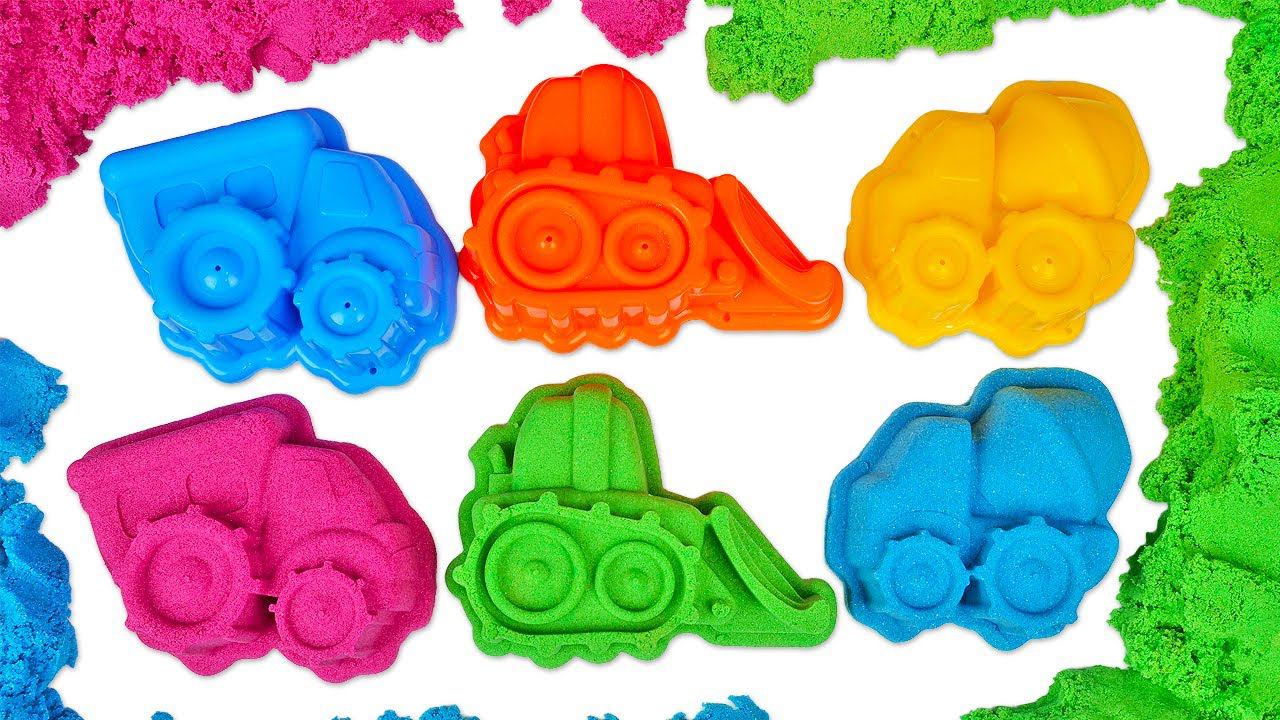 Моя Песочница для малышей — Машинки из кинетического песка — Развивающее видео для детей смотреть онлайн