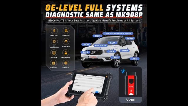 Autel Scanner MaxiSYS MS906 Pro-TS with MV108, 2022 New Version смотреть онлайн