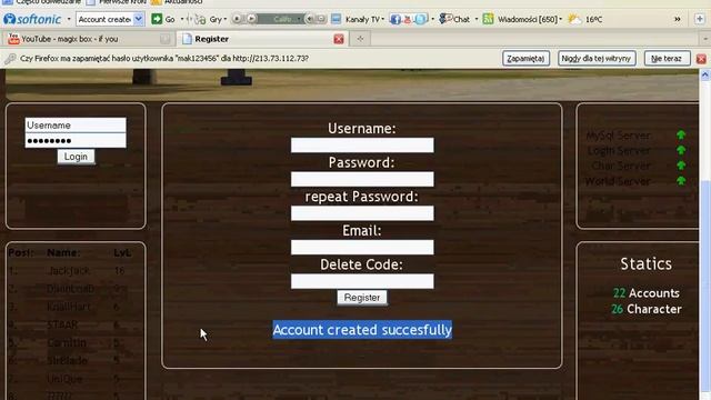 Register New German Metin2 Private Server 2010 April смотреть онлайн