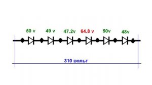 Последовательное соединение диодов
