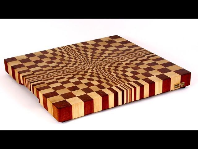 Making a 3D end grain cutting board №1 (Изготовление 3D торцевой разделочной доски №1) смотреть онлайн