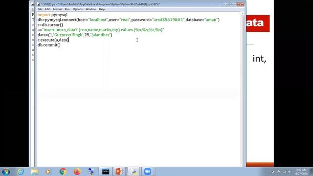 XII||CS||Commit(), Create Table, Insert Data, fetchall(), fetchone() and rowcount||27-08-20 смотреть онлайн