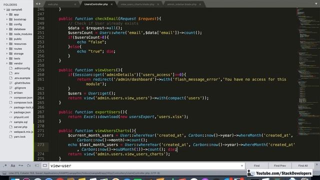 #184 Make E-com Website in Laravel 6 | Charts/Graphs/Reports (II) | Line Chart/Graph смотреть онлайн